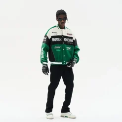 Woolen Embroidered Racing Jacket