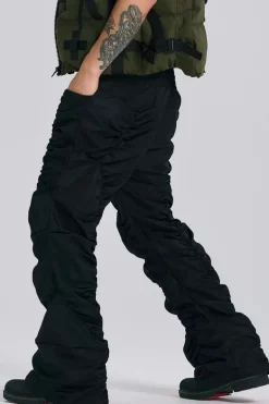 Wrinkled Flared Casual Pants