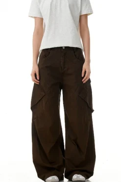 Wrinkled Hip Hop Cargo Pants