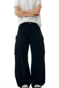 Wrinkled Hip Hop Cargo Pants