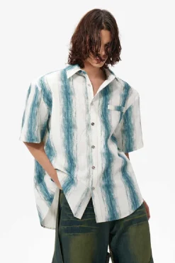 Wrinkled Ink Stripe Shirt