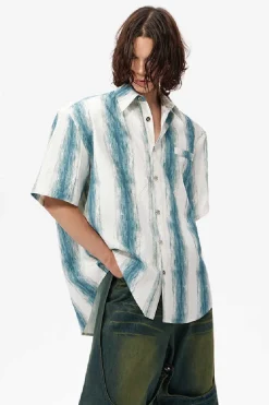 Wrinkled Ink Stripe Shirt