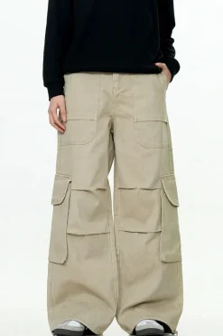 Wrinkled Paratrooper Cargo Pants