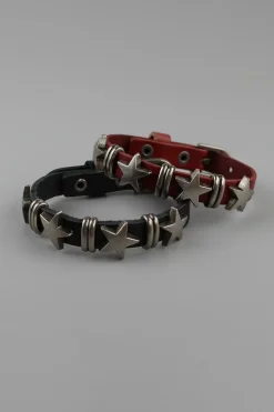 Y2K Chrome Stars Bracelet